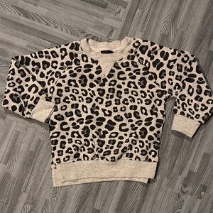 Little Bipsy Black and Cream Leopard Sweater